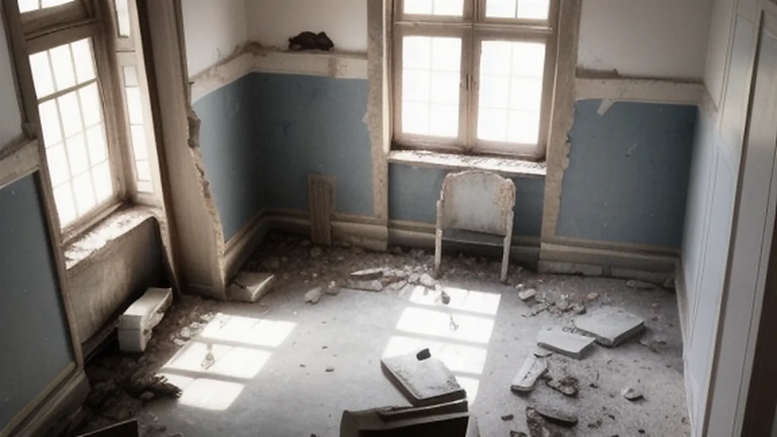 Proces de demolare si decopertare cu ridicare moloz intr-un apartament aflat in renovare