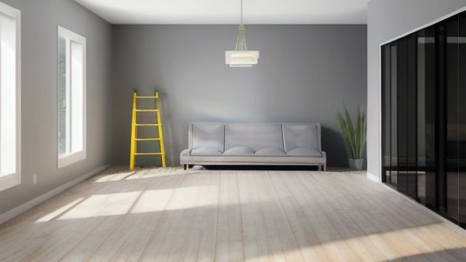 Spatiu interior pregatit pentru renovare de apartament cu decopertari si evacuare organizata